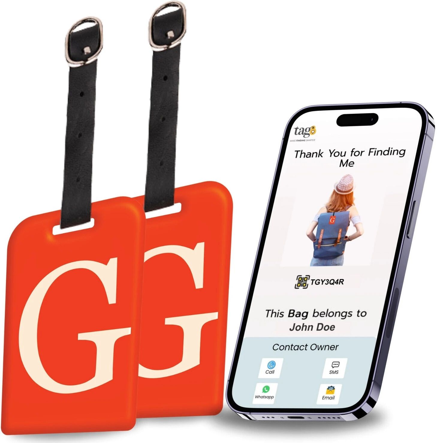 tag8 Smart Luggage Tag, Real-Time Email Alerts With Bag's Location - Location Smart Tracker-picture-35