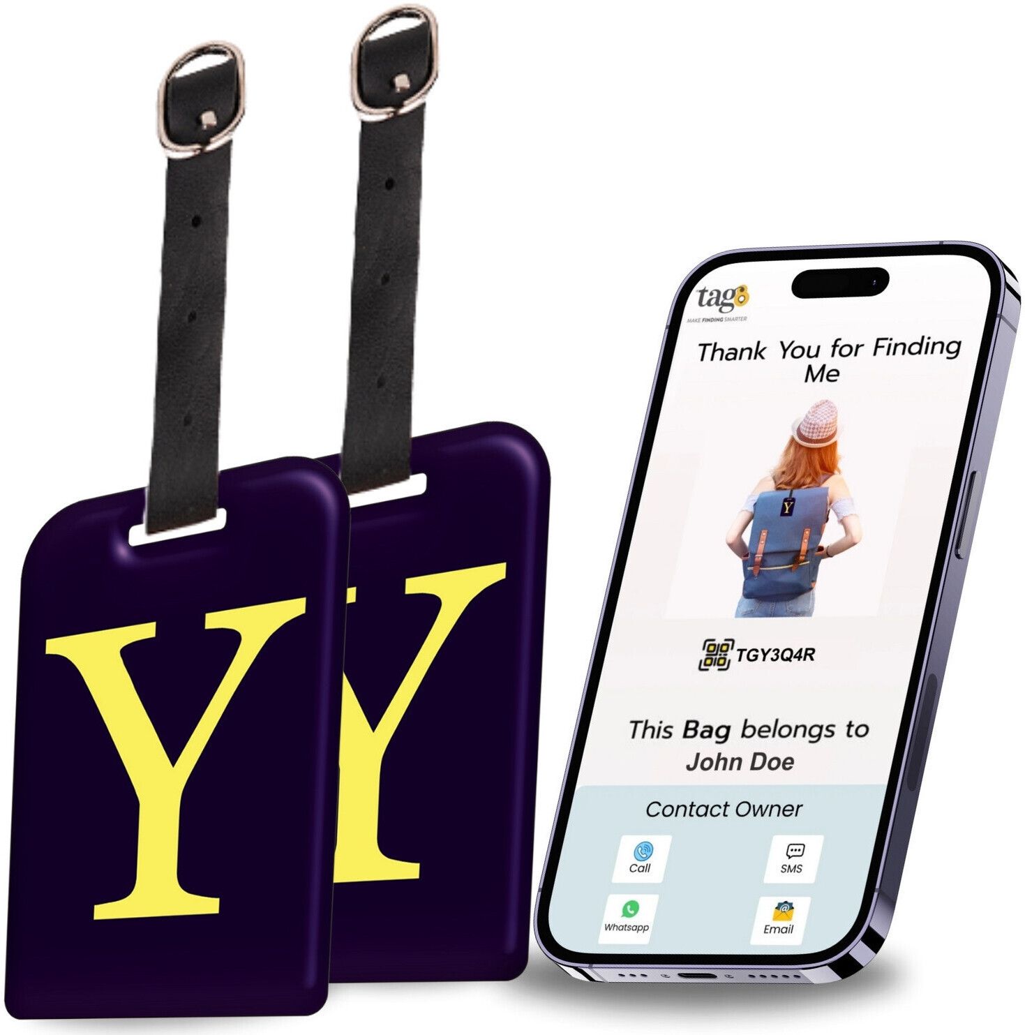 tag8 Smart Luggage Tag, Real-Time Email Alerts With Bag's Location - Location Smart Tracker-picture-30
