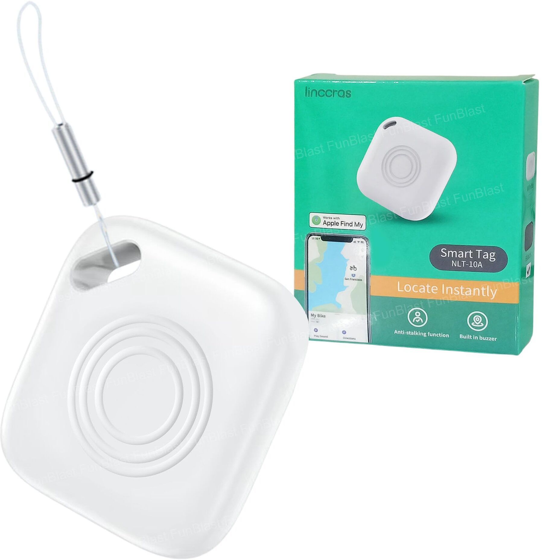 Smart Tag for iOS, Apple Find My Network Compatible Tracker for Keys,Wallets, Location Smart Tracker