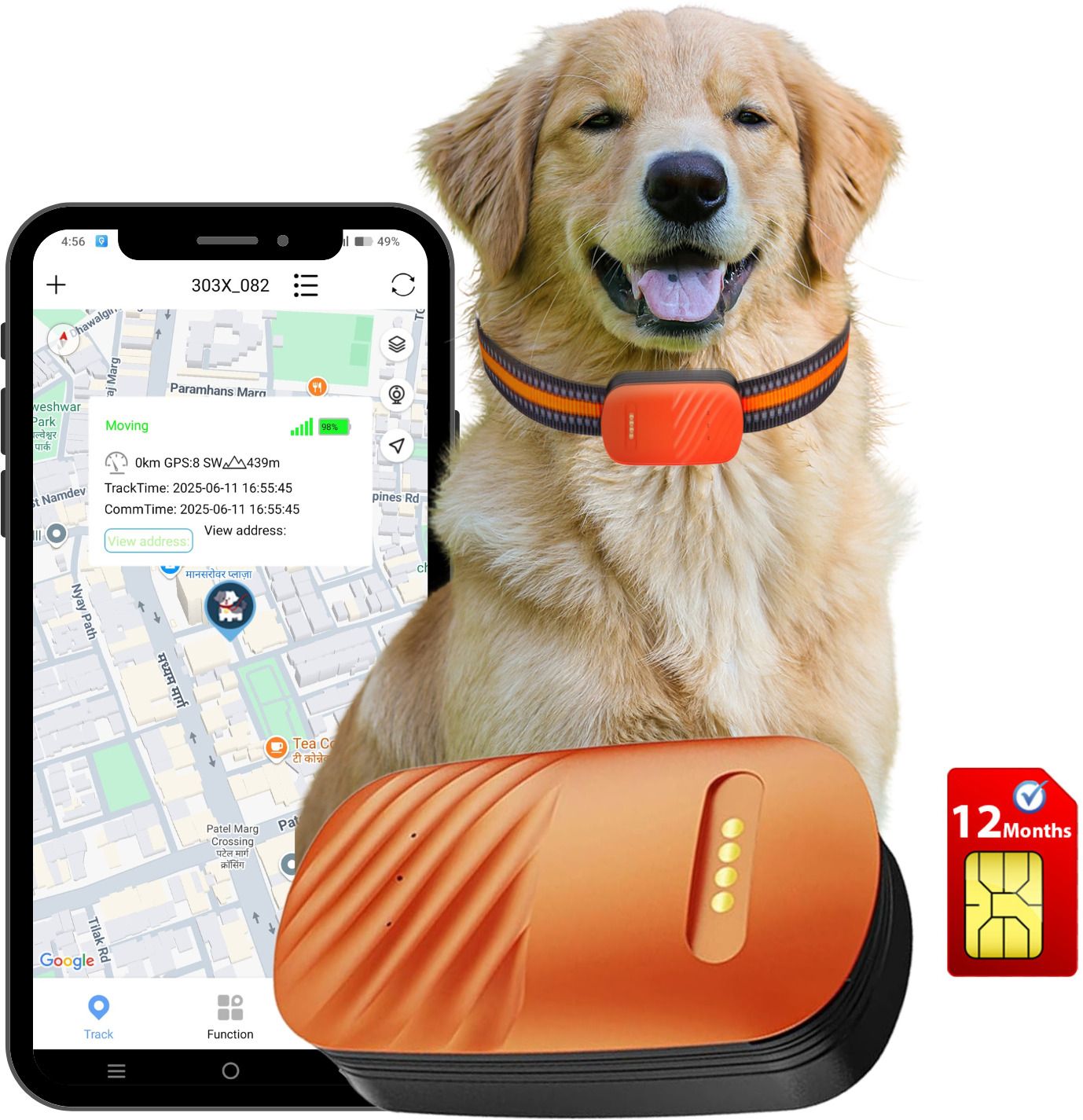 fetaca 4G Pet GPS Tracker w/ 12M Free SIM & App | Live Tracking, Waterproof, Alerts Location Smart Tracker-picture-38