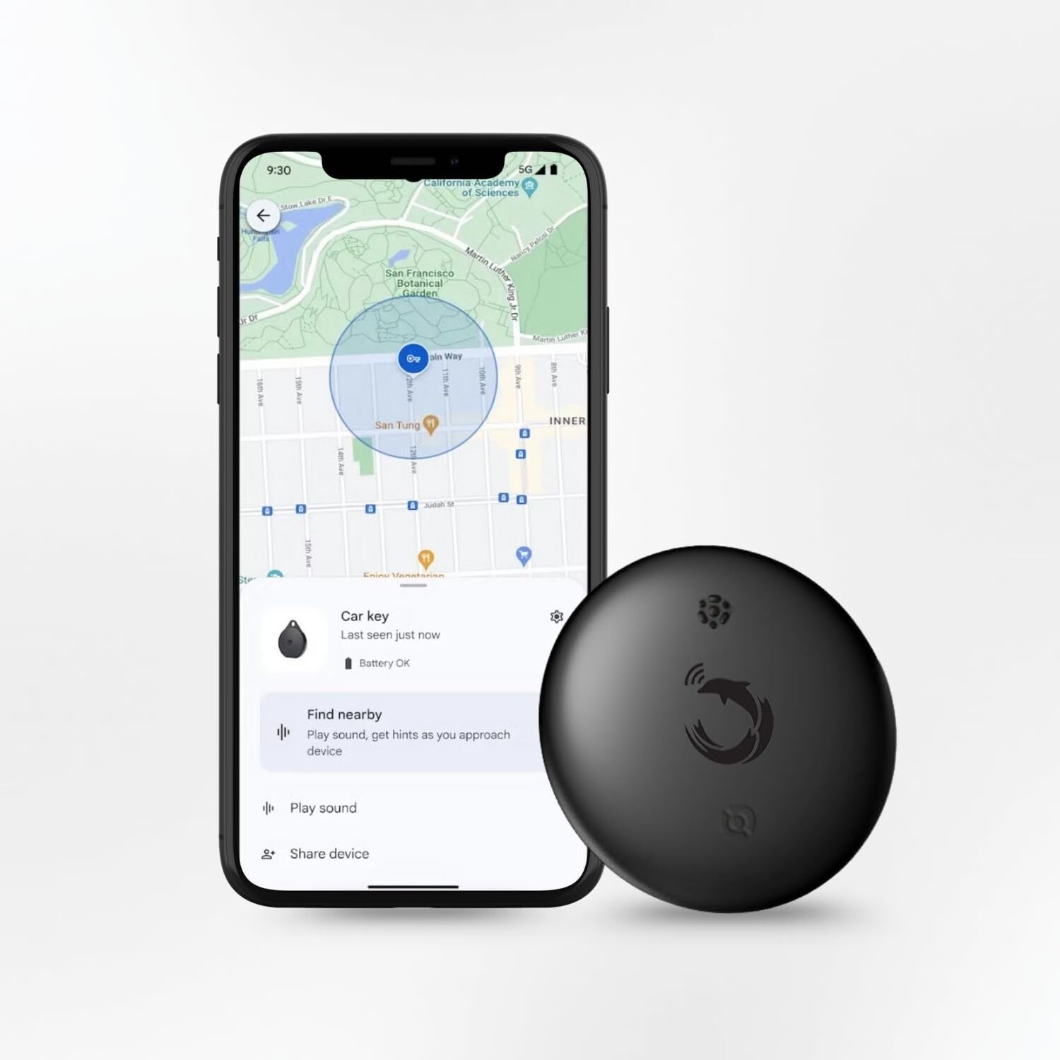 Rex Tags Item Finders Work with the Android Find My Device App.(pack of 1) Location Smart Tracker