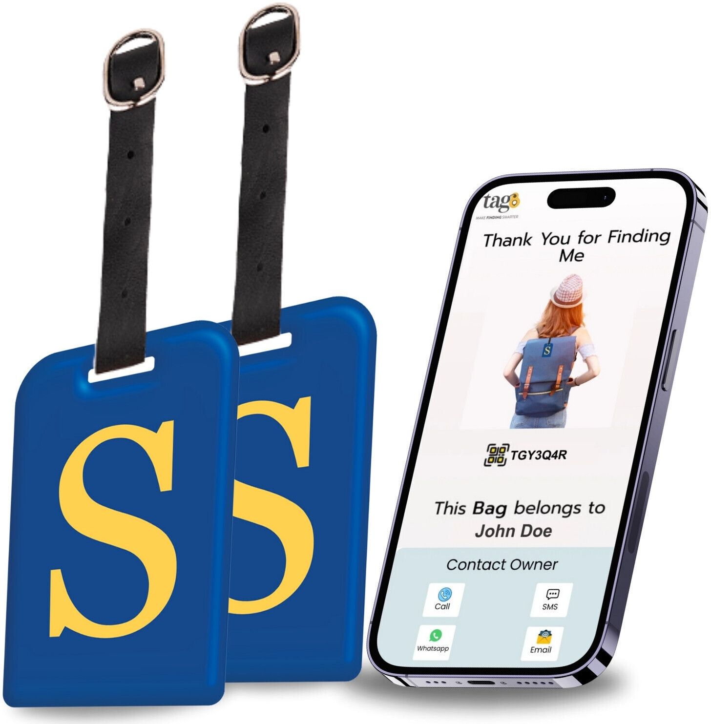 Smart Luggage Tag, Real-Time Email Alerts With Bag's Location - Location Smart Tracker
