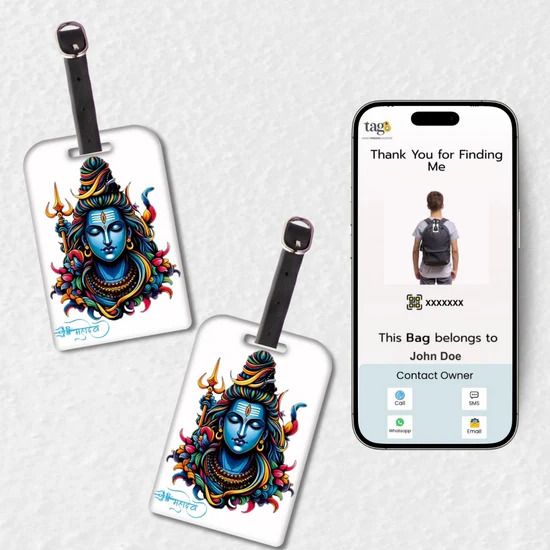 tag8 Lord Shiva Smart Bag Tag Iconic Luggage Tag with Digital ID Location Smart Tracker-picture-17