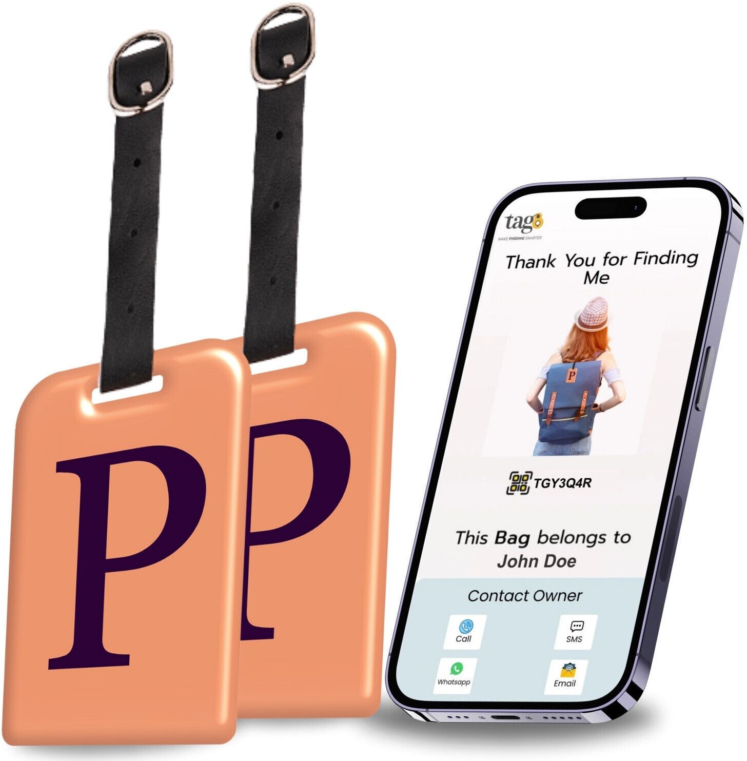 Smart Luggage Tag, Real-Time Email Alerts With Bag's Location - Location Smart Tracker