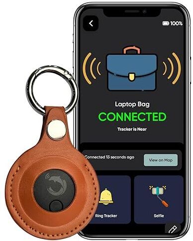 Dolphin Smart Bluetooth Tracker Pro with Leather Case & Key Ring Location Smart Tracker