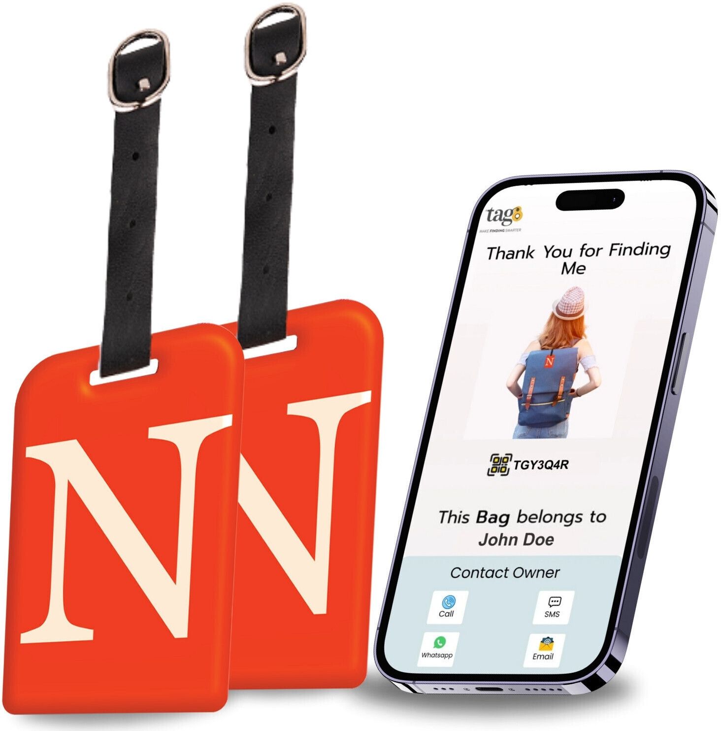 tag8 Smart Luggage Tag, Real-Time Email Alerts With Bag's Location - Location Smart Tracker-picture-40