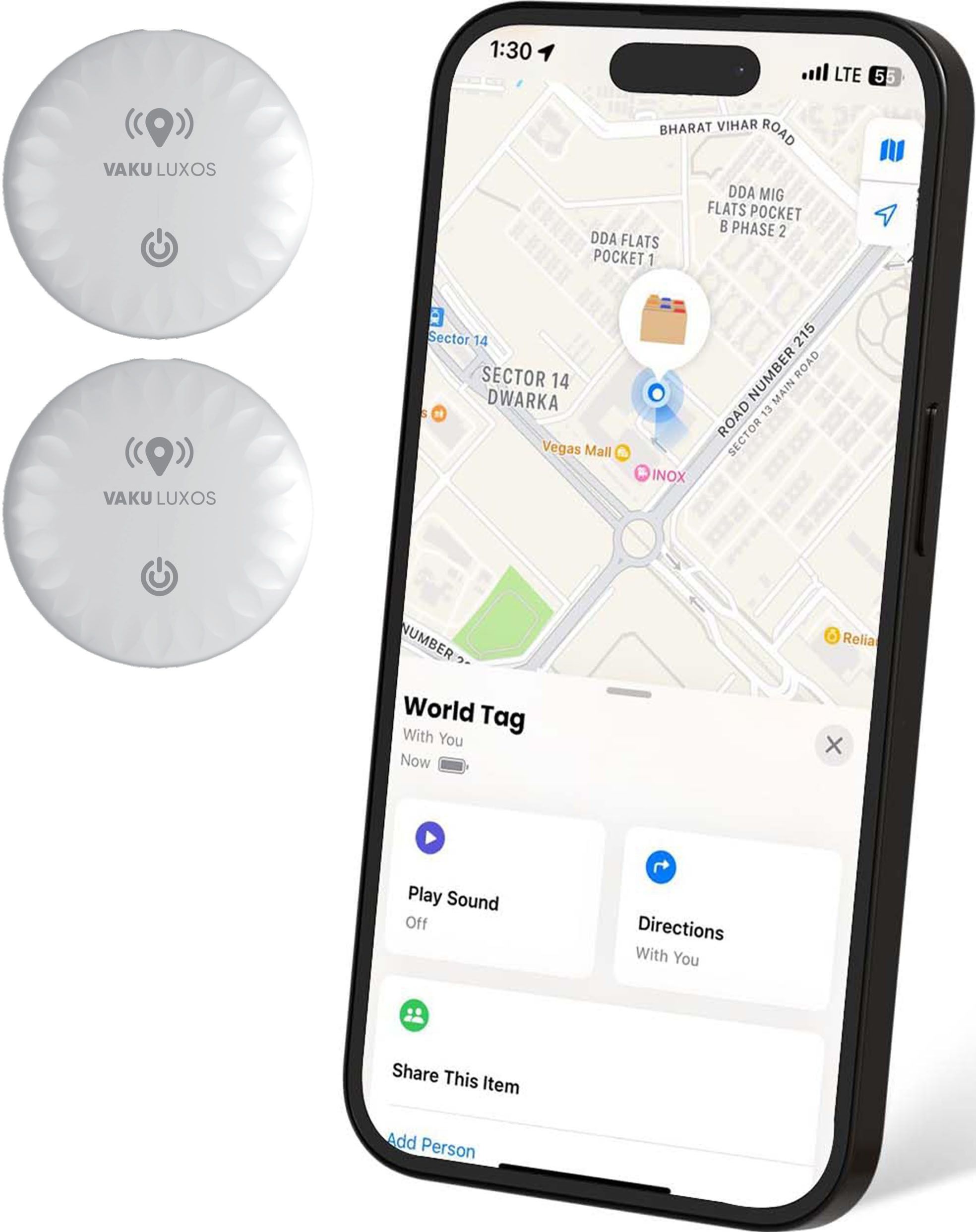 ORLOK AirTag for Luggage, Pets & Bags, MFi Certified Location Smart Tracker