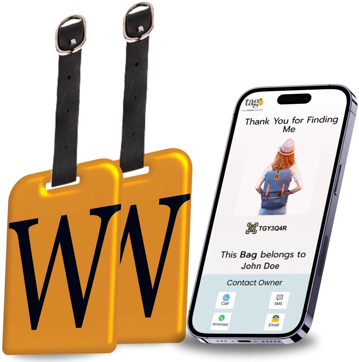 Smart Luggage Tag, Real-Time Email Alerts With Bag's Location - Location Smart Tracker