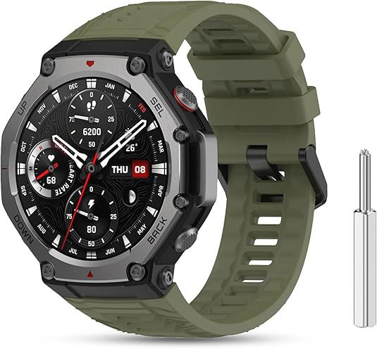 LNKART Silicone Band Compatible with Amazfit T-Rex 3, Soft Breathable Straps Wristbands Bracelet Replacement for T-Rex 3 Band Men Women Smart Watch Strap-picture-12