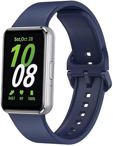 JOBINKA Silicone Metal lock Watch Strap Band Suitable For Galaxy Fit 3 Smart Watch Strap-image-1