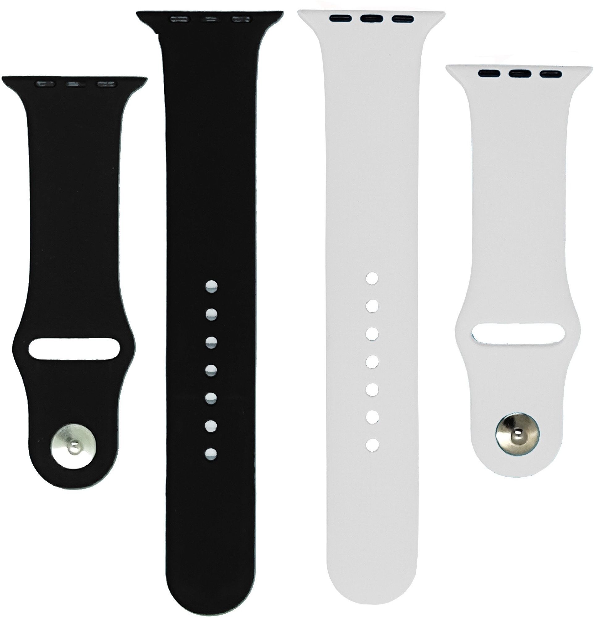BLACK LOVIES Watch Strap Compatible with Apple Watch Straps 42mm 44mm, Soft Silicone Belt Sport Wristbands Smart Watch Band for iWatch Series SE 6/5/4/3/2/1 (PACK OF 2) Smart Watch Strap (BLACK- WHITE) Smart Watch Strap-picture-18
