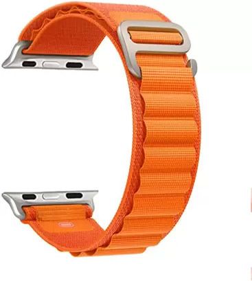 HiWatch AlpNylon Bands/Straps Compatible with ine Loop Watch 49mm 45mm 44mm 42mm Men & Women, Adjustable Strap with Metal G-Hook Premium Strap in orange color for iWatch Ultra Series SE 8 7 6 5 4 3 2 1 (Only Alpine Loop Strap for Apple iWatch, Watch NOT Included) Smart Watch Strap-image-22