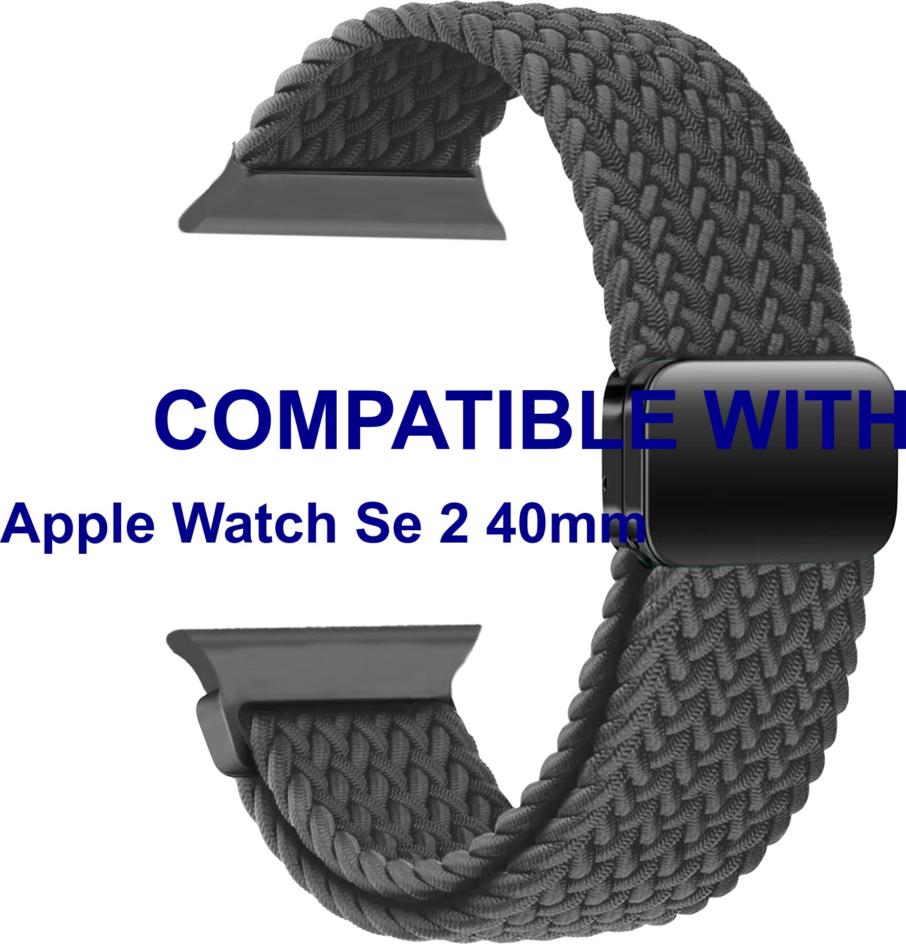 ACM WSM26N40GY1706 Sliding 44mm 49mm Watch Strap Woven Braided Magnetic for Apple Watch Se 2 40mm Smartwatch Grey Smart Watch Strap-picture-44