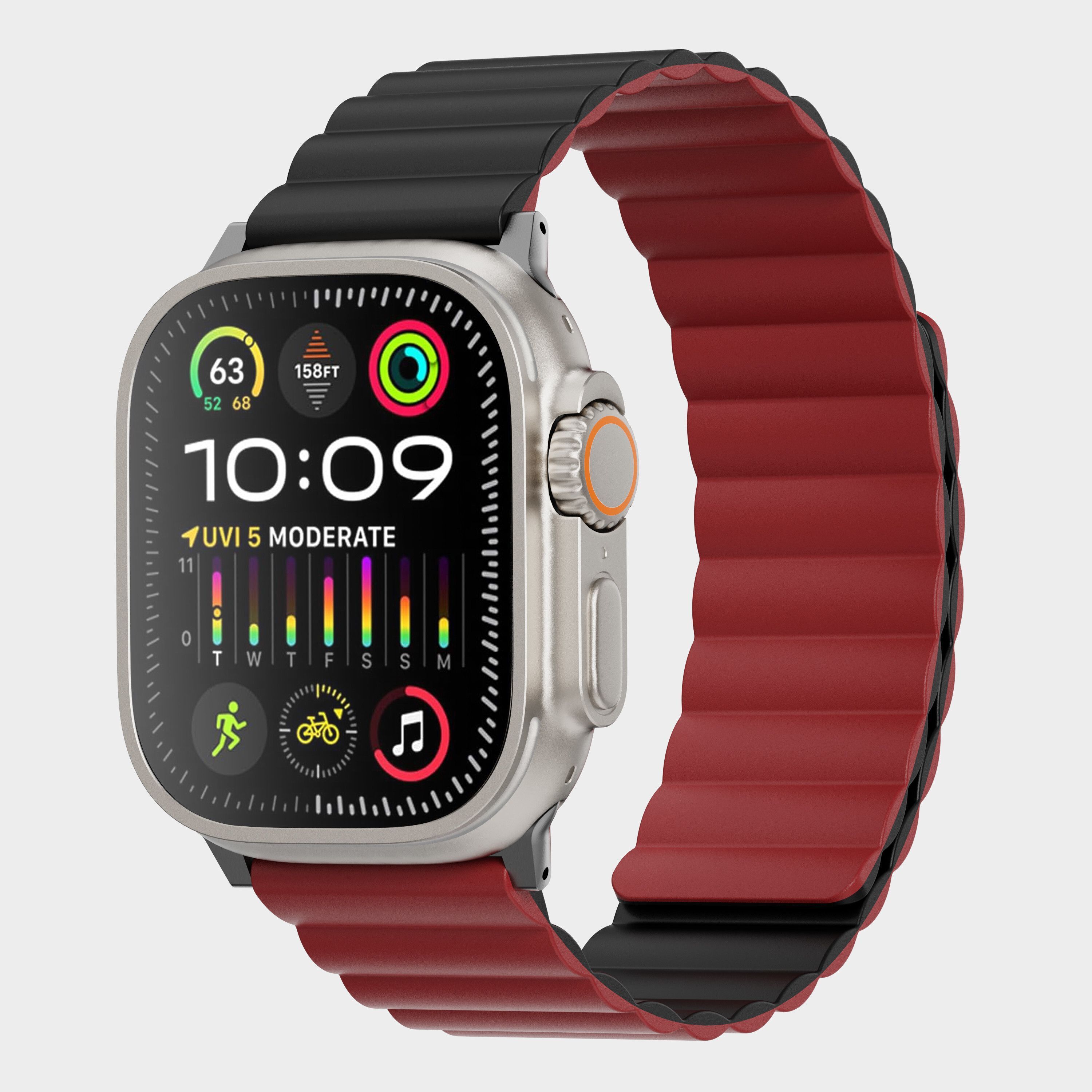 Tekne Silicone Smart Band Strap|Magnetic Clasp| 49/46/45/44 mm Smart Watch Strap-image-2