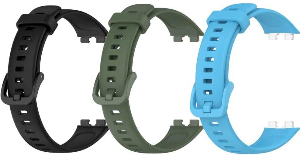 valente Soft Silicone Sport Strap Compatible with Huawei Band 8 / Band 9 – Comfortable & Adjustable Replacement Wristband (Pack of 3) Smart Watch Strap-image-23