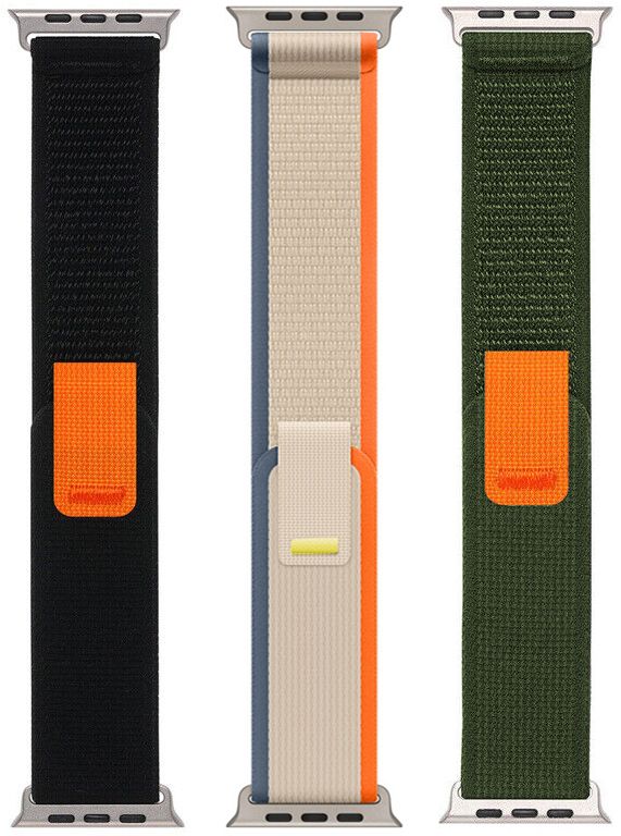 BLACK LOVIES Nylon Trail Loop Smart Watch Strap Belt for Ultra Watch 49 mm, Series 8 / 7 45 mm, Series 6 / 5 / 4 44 mm, Series 3 / 2 / 1 42 mm, T800 Ultra, Watch 8 Ultra, i8 Pro Max, W26, T800 Smart Watch Strap-image-18