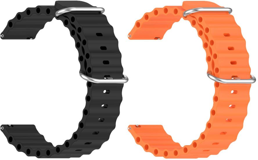 AOnes Pack of 2 Ocean Silicone Watch Bands for Boat Watch Flash & Boat Wave Lite Smart Watch Strap-image-20