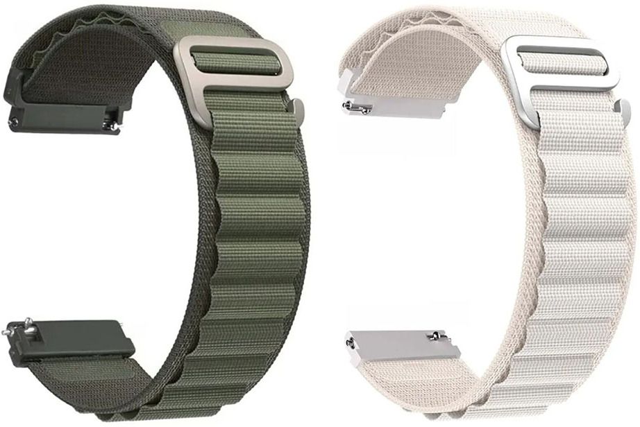 AOnes Pack of 2 Alpine Nylon Loop Watch Strap for Tagg Kronos 2 Watch Band Smart Watch Strap-image-35