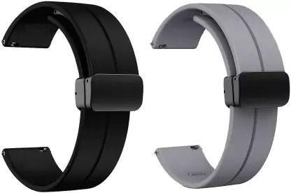 TooHype 22MM Soft Silicon Pack of 2 Smart Watch Strap with Magnetic Buckle for NOICEFIT ICON 2 / EVOLVE 3 / CALIBER 2 BUZZ / BOATT WAVE CALL / WAVE LITE / PRIMIA TALK / ULTIMA CALL MAX / LUNAR FIT / BOLT ROVER PRO / COSMIC R / STRIKER PRO / FIRBOLTT TALK PRO / INVINCIBLE PLUS / PHOENIX PRO / COBRA / APOLLO 2 / HUNTER / SUPERNOVA Smart Watch Strap Smart Watch Strap