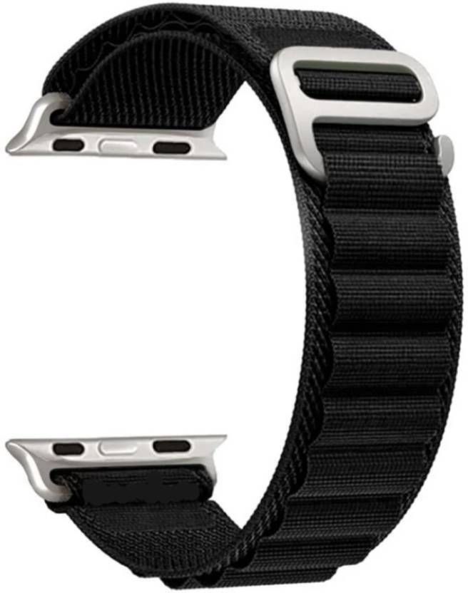 Priavy Smart Watch Strap alpine loop Belt for Ultra Watch 49 mm, Series 8 / 7 45 mm, Series 6 / 5 / 4 44 mm, Series 3 / 2 / 1 42 mm, T800 Ultra, Watch 8 Ultra, i8 Pro Max, W26, T800(Black ) Smart Watch Strap-image-25