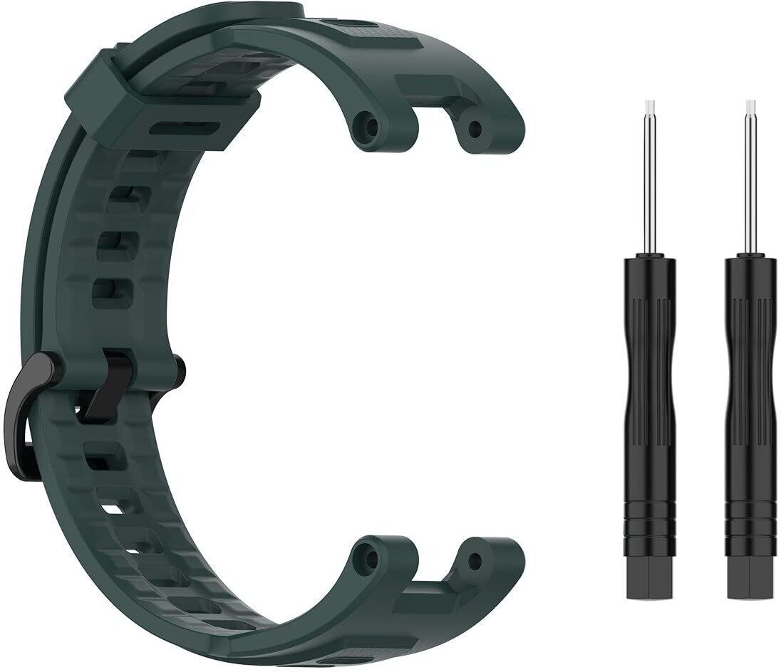 RUPELIK Silicon Strap for Amazfit T-Rex/Amazfit Trex Pro(with Installation Tools) Green Smart Watch Strap-image-24