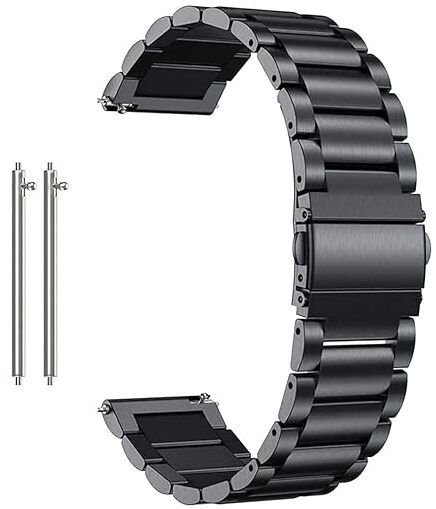 SwapME 22MM Heavy Metal Chain Strap with Secure Lock Techonology Compatible with Samsung Galaxy Watch|Gear S3(46mm),Honor Magic Watch 2,Huawei GT2,1+ watch 46 mm & 22mm Lugs Size Watches Smart Watch Strap-image-30