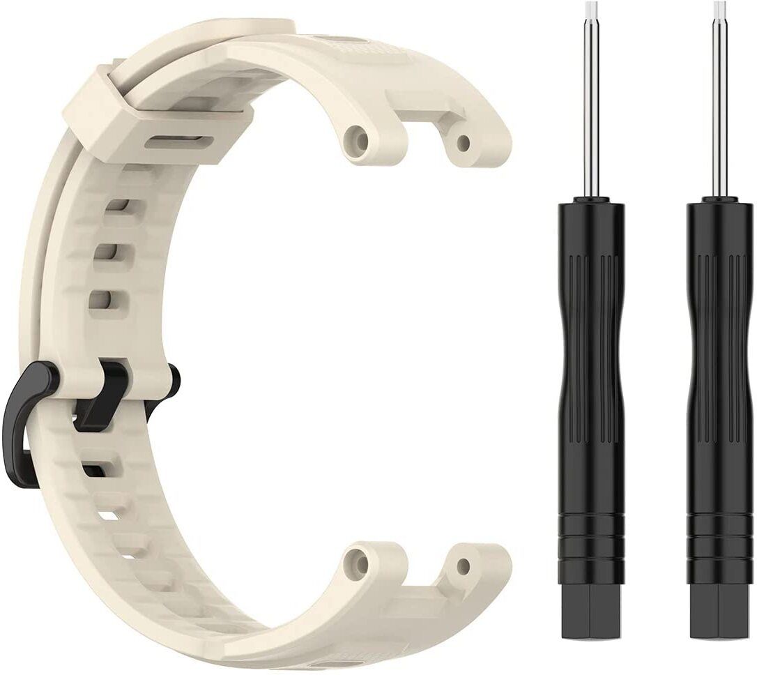 RUPELIK Silicon Strap for Amazfit T-Rex/Amazfit Trex Pro(with Installation Tools) Off White Smart Watch Strap-image-6