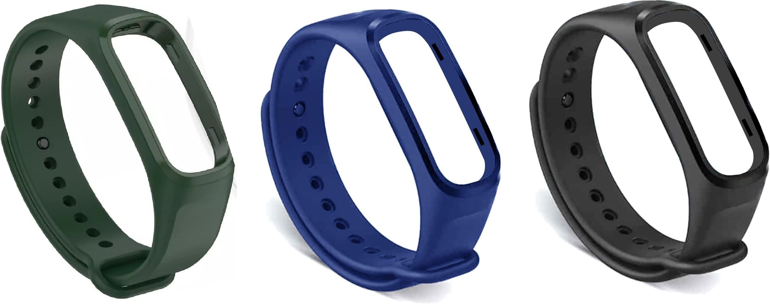 YDOXTON Combo of 3 silicone Compatible for ONEPLUS SMART BAND STRAP AND OPPO BAND STRAP Smart Band Strap-image-43