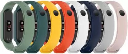 Asotai Adjustable Xiaomi Mi Band 5 &Mi Band 6 Watch Strap Silicone Set of 8(Only strap) Smart Band Strap-image-1
