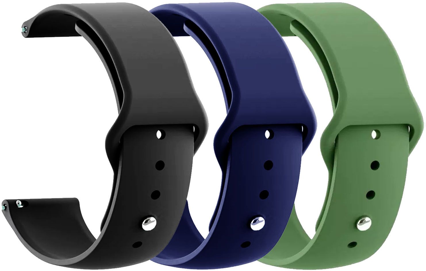 AOnes Pack of 3 Silicone Belt Watch Strap for Gizfit 984 Orbit Z Smart Watch Strap-image-18