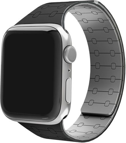 DailyObjects Black Lightweight Velour Snap On Smartwatch Wrist Band/Straps | Compatible With Apple Watchbands (42/44/45/49mm) | High Strength Silicone With Water Resistant Material | Magnetic Closure | Adjustable Strap For Apple Ultra iWatch Series SE 9 8 7 6 5 4 3 2 1 Smart Watch Strap-image-23