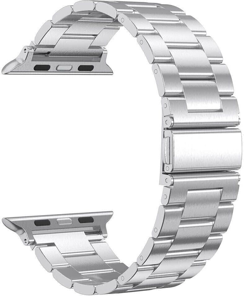 PUNAK Stainless Steel Metal Chain Strap For Ultra Watch 49 mm, Series 8 / 7 45 mm, Series 6 / 5 / 4 44 mm Smart Watch Strap-image-13