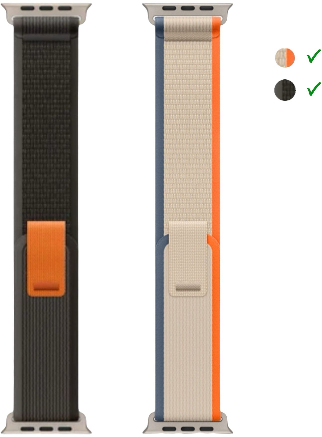 onefit Trail Loop Strap Nylon Watch Band for Watch 42mm/44mm/45mm/49mm (Only Trail Loop, Watch NOT Included) Pack of 2 Smart Watch Strap