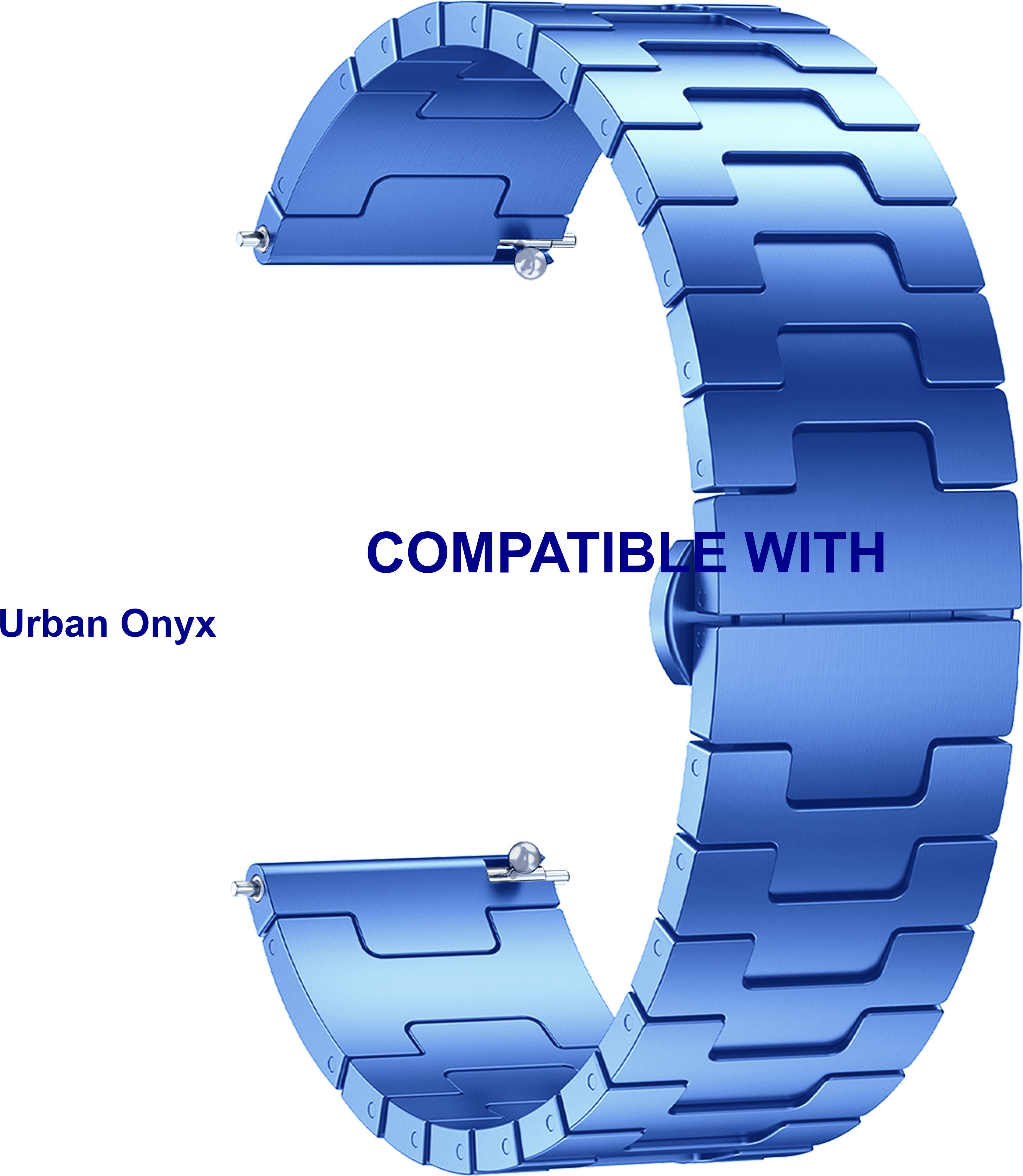 ACM WSM37Y22BL5041 Watch Strap Metal Steel Belt 22mm for Urban Onyx Smartwatch Blue Smart Watch Strap-picture-18