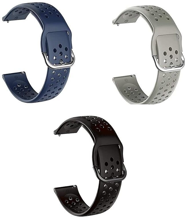 sounce Silicone Watch Band Strap with Metal Buckle for 20mm Watches Smart Watch Strap-image-31