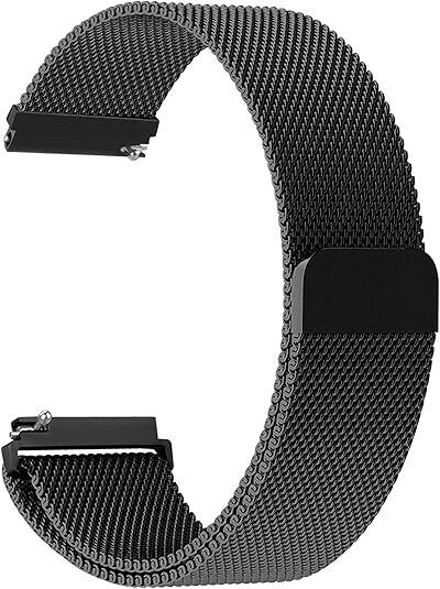 LNKART 20mm Quick Release Watch Band Metal Strap for Samsung Galaxy Watch 7 6 5 4 3 FE 40mm 41mm 42mm 44mm 45mm 46mm Magnetic Mesh Watch Band for Amazfit Bip U Pro/GTS for Galaxy Watch Active/2 40mm 44mm Smart Watch Strap-image-33