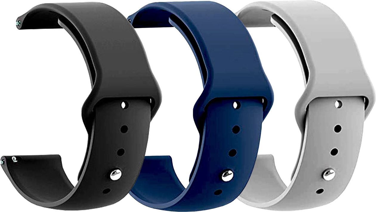 BLACK LOVIES 22 MM Smartwatch straps Pack of 3 Smart Watch Strap-picture-12