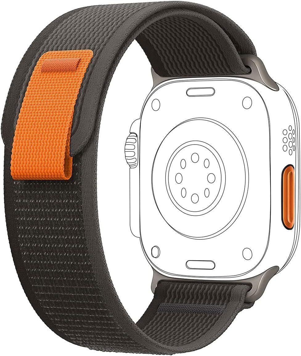 SwapME Trail Loop Compatible with Apple Watch Bands Ultra 49/45/44/43/42 Adjustable Sport with Pull Tab Rugged Nylon Braided Strap for iWatch Series 8/7/6/5/4/3/2/1/SE for Men and Women Smart Watch Strap-picture-11
