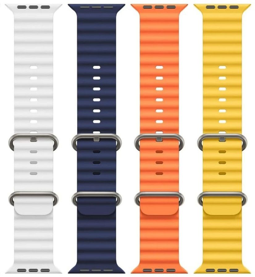 Priavy Multi color Smart Watch strap for iWatch Band Ultra 49mm 45mm 44mm 42mm silicon 42 mm Silicone Watch Strap-image-15