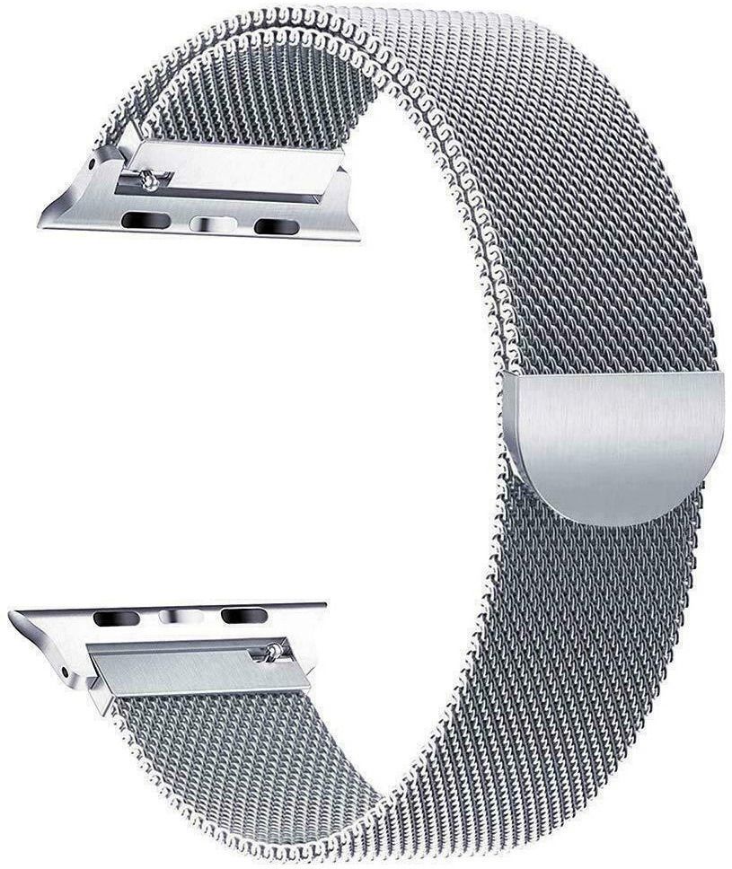 PUNAK Stainless Steel Magnetic Metal Chain Smart Watch Strap Belt fit for Ultra Watch 49 mm, Series 9 / 8 / 7 45 mm, Series 6 / 5 / 4 44 mm. Series 3 / 2 / 1 42 mm, Watch SE 44 MM Smart Watch Strap Smart Watch Strap Smart Watch Strap-image-15