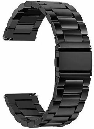 CHG 22 mm Stainless Steel chain Strap Compatible for Gear S3 Frontier/S3 Classic Smartwatch/Galaxy Watch 46mm R800 (Black) Smart Watch Strap-image-7