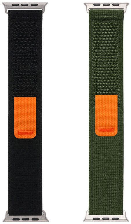 BLACK LOVIES Nylon Trail Loop Smart Watch Strap Belt for Ultra Watch 49 mm, Series 8 / 7 45 mm, Series 6 / 5 / 4 44 mm, Series 3 / 2 / 1 42 mm, T800 Ultra, Watch 8 Ultra, i8 Pro Max, W26, T800 Smart Watch Strap-picture-45