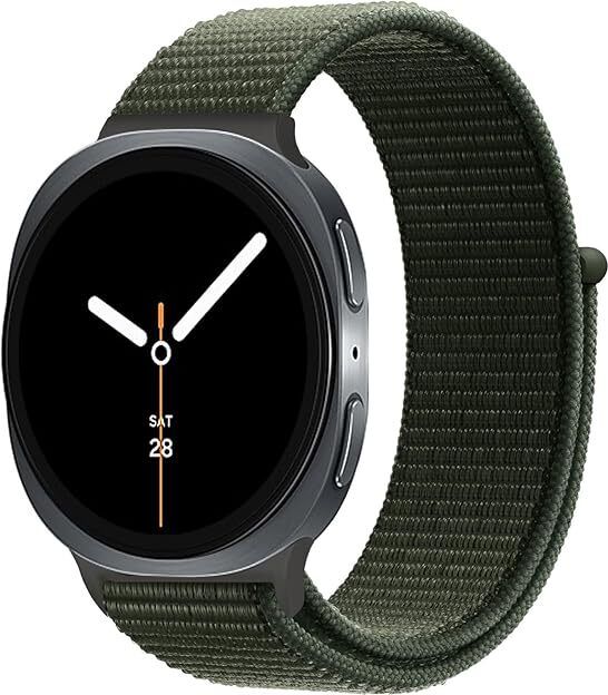 LNKART 1 inch Nylon Loop Bands for Galaxy Watch 8 Band 40mm 44mm/8 Classic 46 mm Men/Women,Soft Fabric Sport Strap for Galaxy Watch 8 Classic Band 46mm/8 44 mm 40 mm Wristband Correa Reloj (2025) Smart Watch Strap-image-3