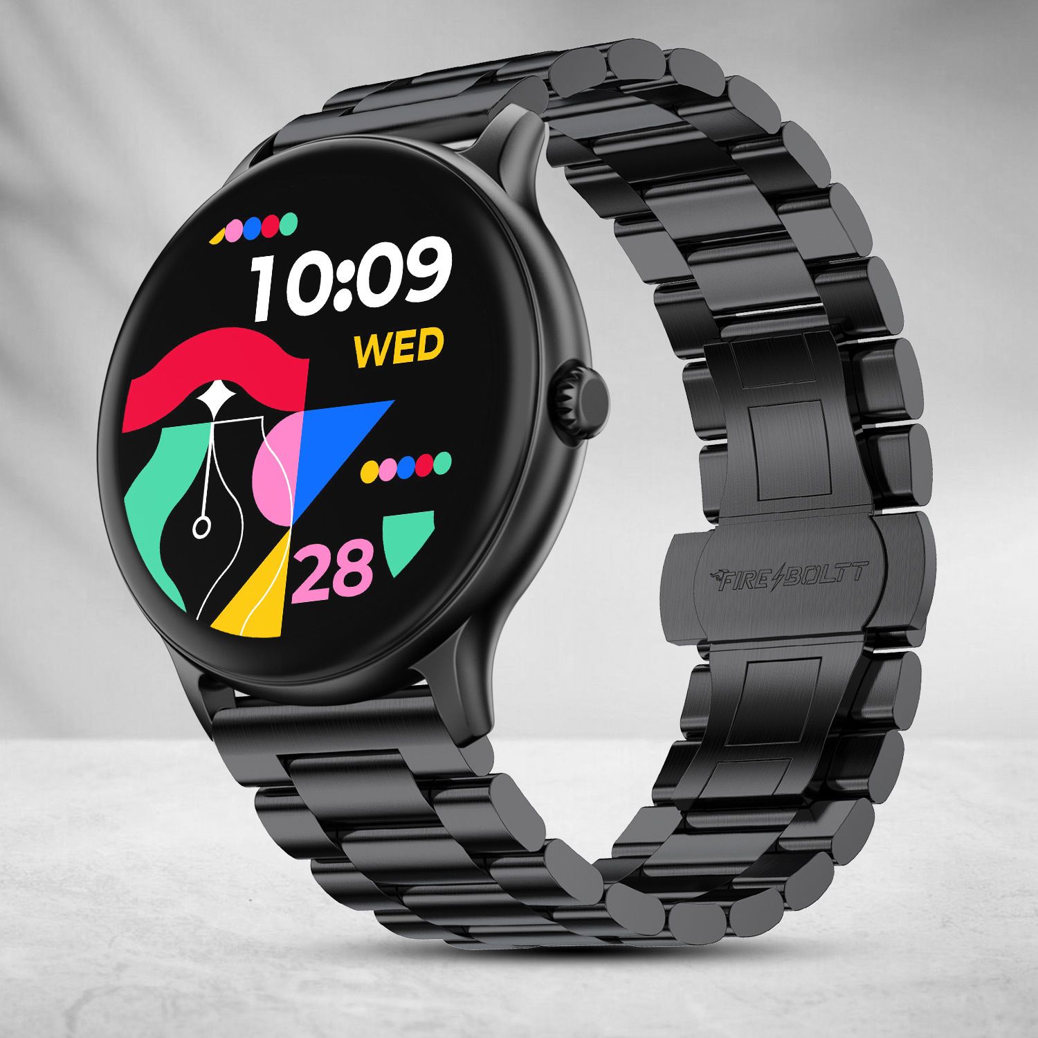 Fire-Boltt Ninja Talk 35.3mm (1.39) Round Bluetooth Calling Metal Body,120 Sports Modes Smartwatch-image-47