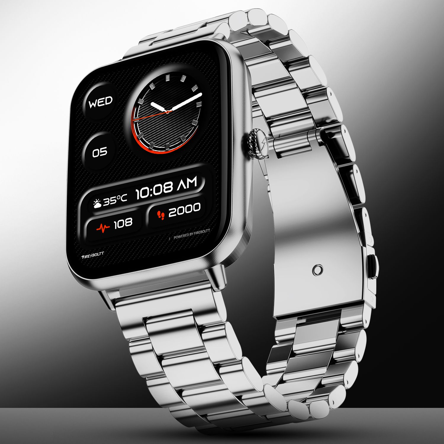 Fire-Boltt Ninja Blaze 1.83" HD Display Stainless Steel Built Bluetooth Calling Metal Body Smartwatch-image-7