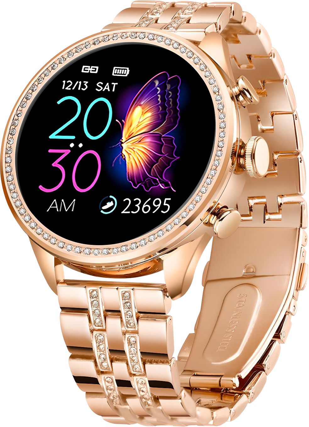 WTG PF9 Series 1.39" AMOLED Display Music & Fitness BT Calling Luxury Design girls Smartwatch-image-9