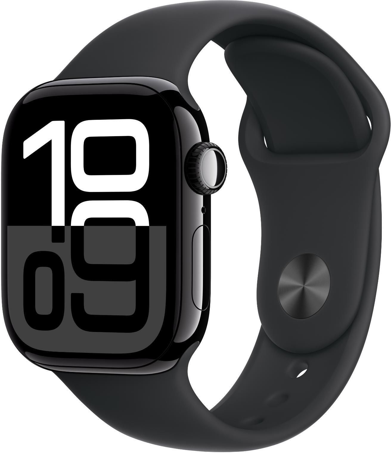 Apple Watch Series 10 GPS 42mm Jet Black Aluminium with Sport Band-image-42