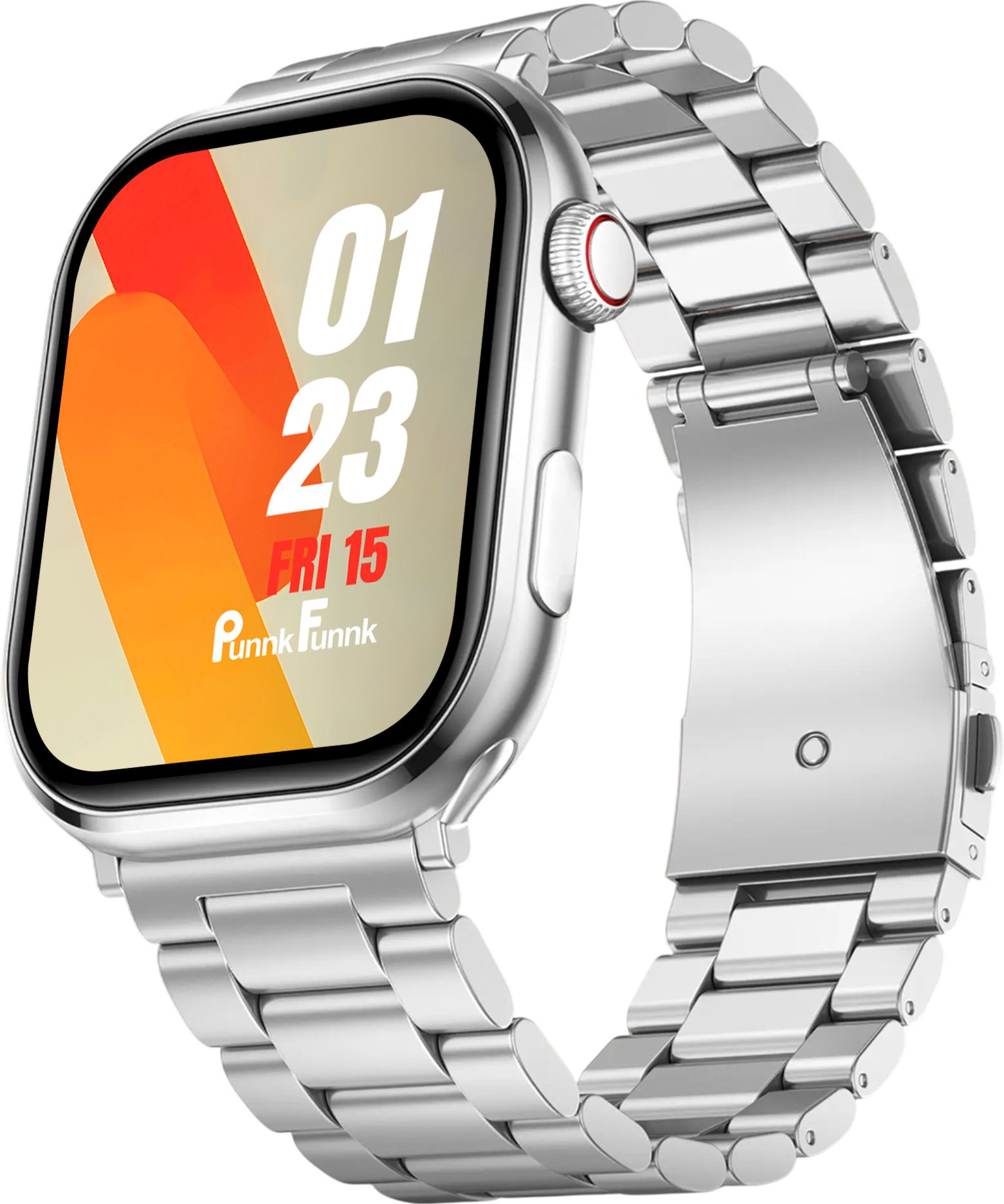 PunnkFunnk T500 Ultra Metal Silver Smartwatch with Bluetooth, Fitness & Heart Rate Tracking Smartwatch-image-30