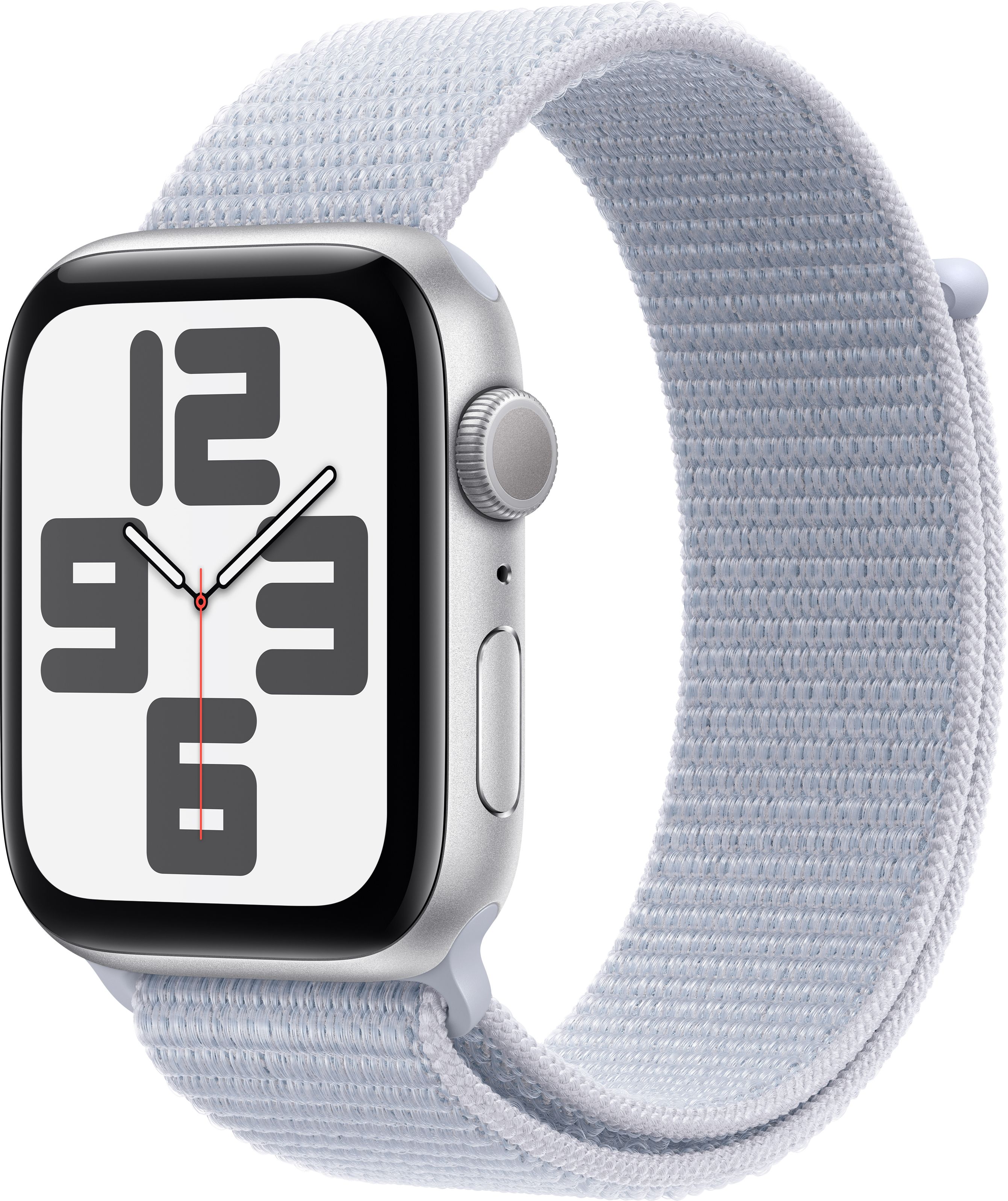 Apple Watch SE GPS 44mm Silver Aluminium with Blue Cloud Sport Loop-image-13