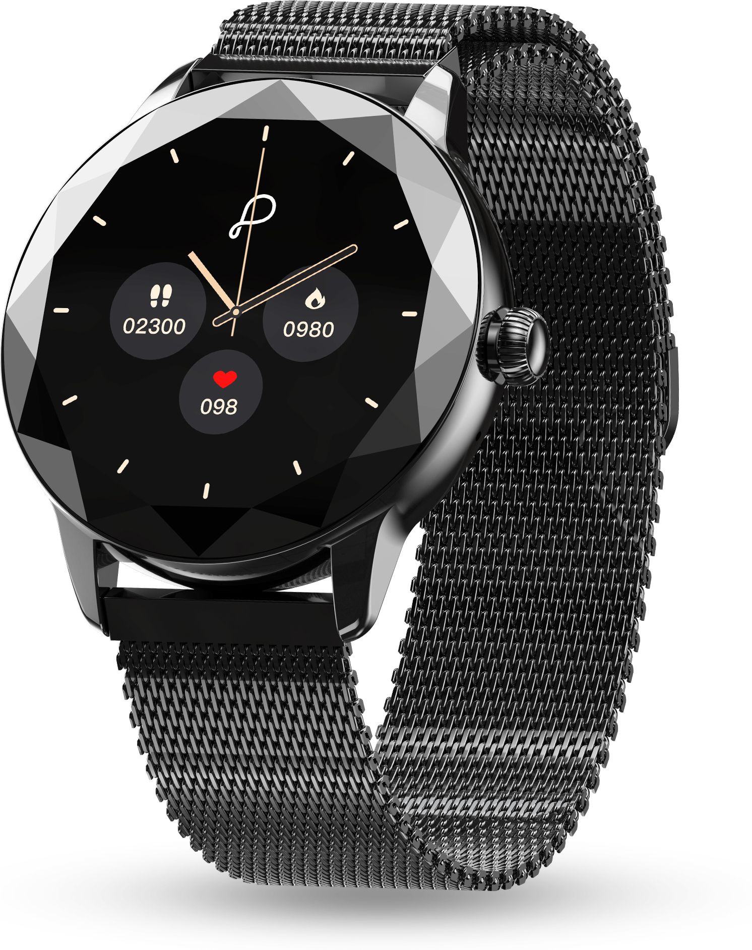 Pebble Vienna Women 1.27"Ultra HD Display,Diamond Cut Design, BT Calling, Female Health Smartwatch-picture-48